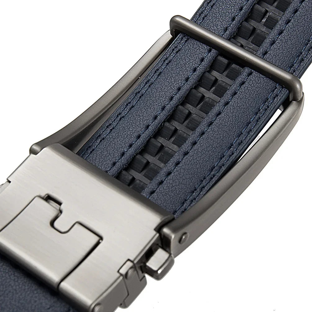 Men’s Automatic Buckle Leather Golf Belt – Premium Fit
