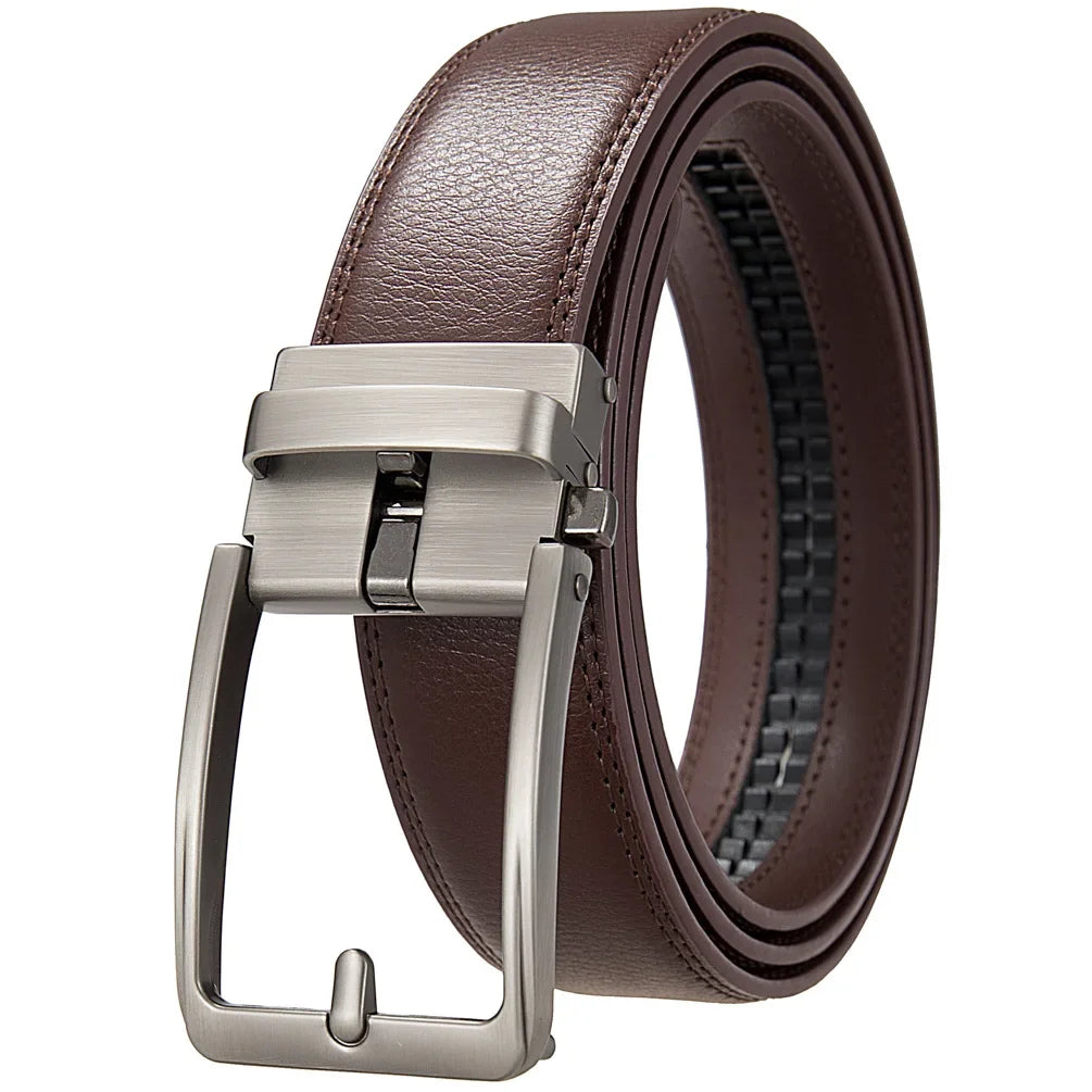 Men’s Automatic Buckle Leather Golf Belt – Premium Fit