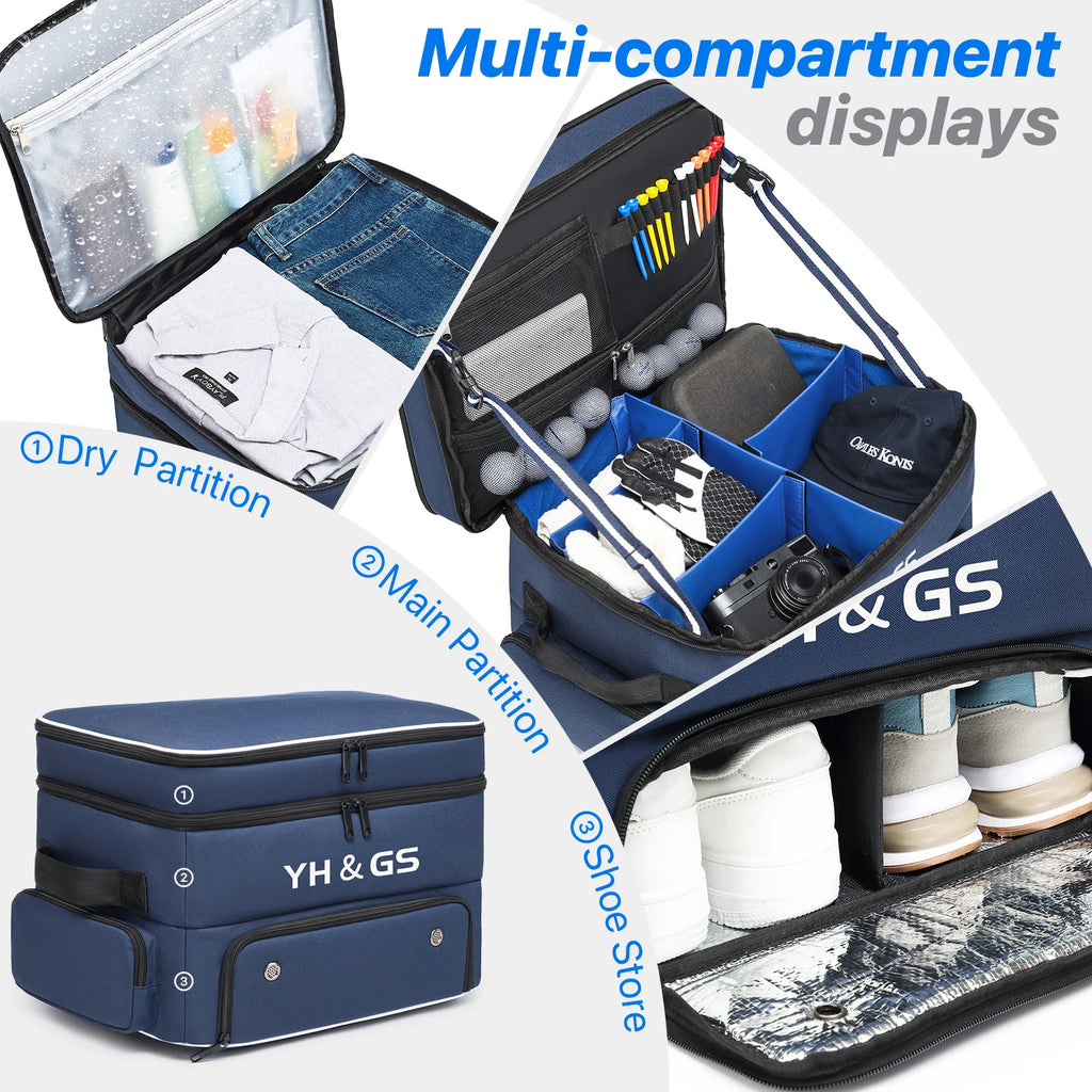 Golf Trunk Organizer with Shoe Compartment