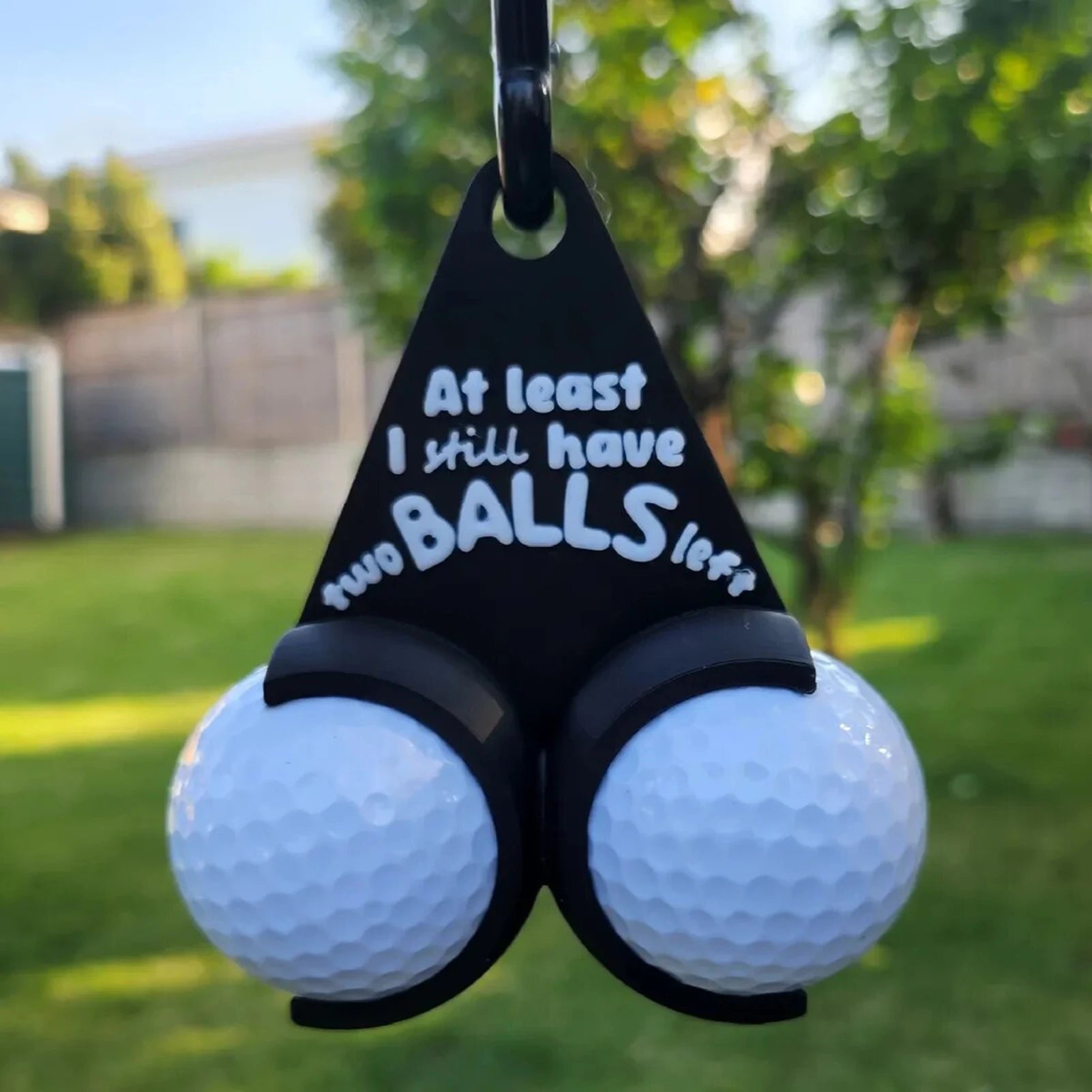 Funny Golf Ball Holder Clip – Clip-On Golf Accessory (2 Ball Holder)