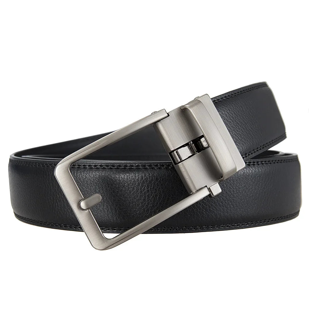 Men’s Automatic Buckle Leather Golf Belt – Premium Fit