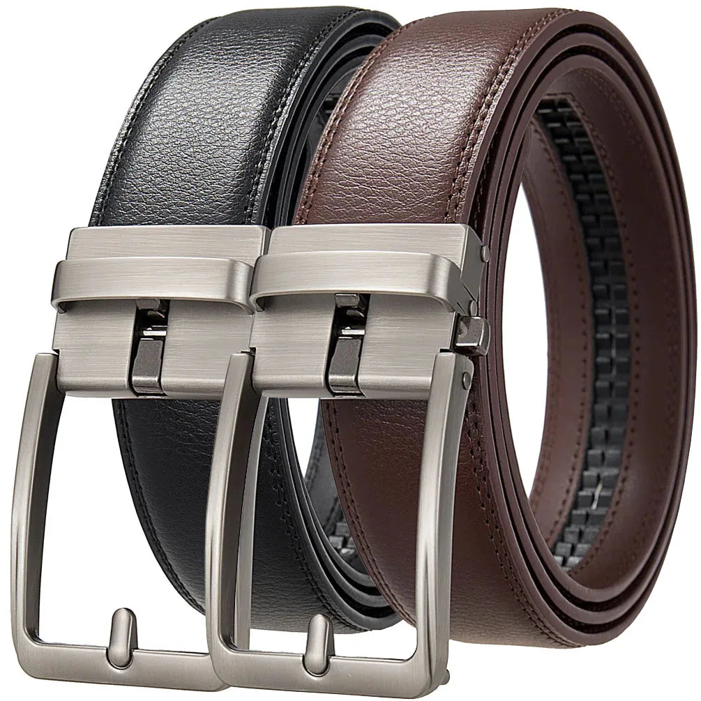 Men’s Automatic Buckle Leather Golf Belt – Premium Fit