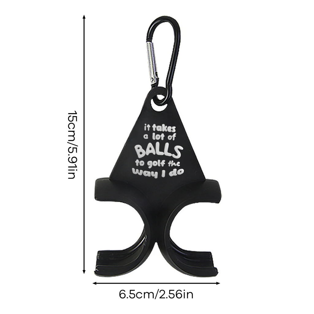 Funny Golf Ball Holder Clip – Clip-On Golf Accessory (2 Ball Holder)