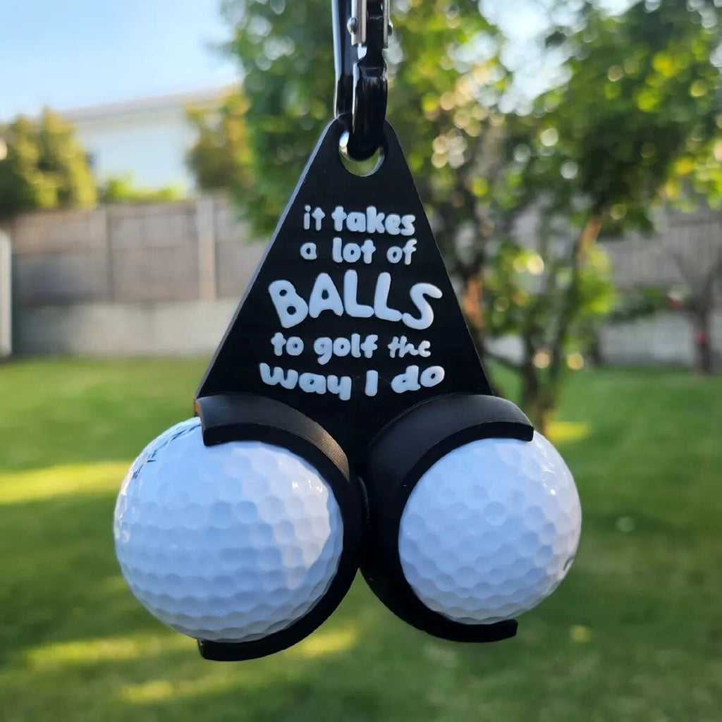 Funny Golf Ball Holder Clip – Clip-On Golf Accessory (2 Ball Holder)
