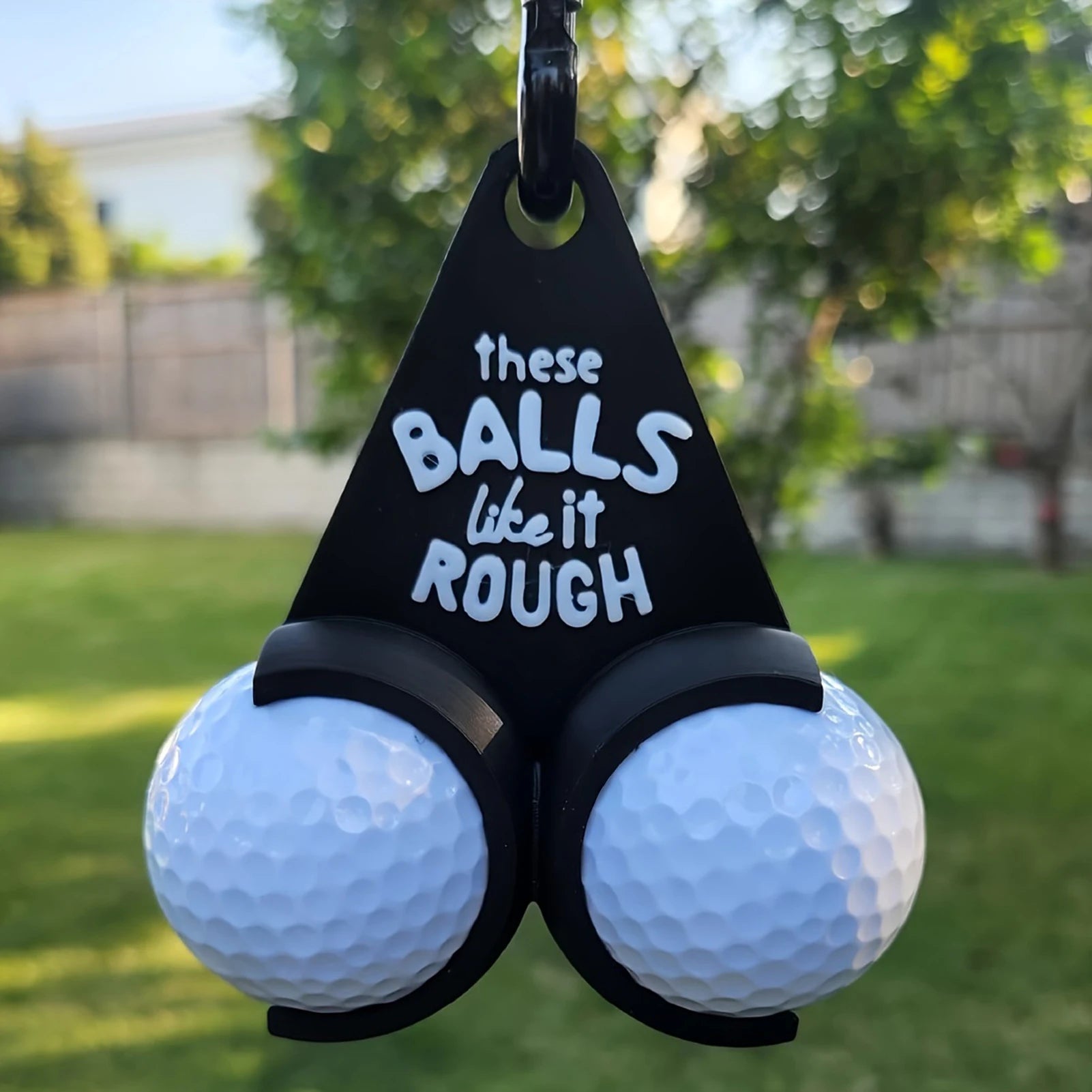 Funny Golf Ball Holder Clip – Clip-On Golf Accessory (2 Ball Holder)