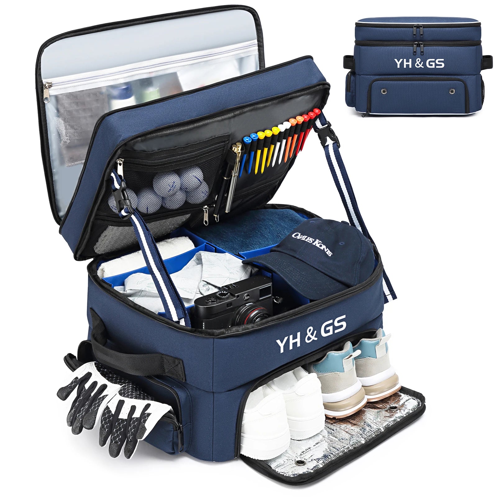 Golf Trunk Organizer with Shoe Compartment