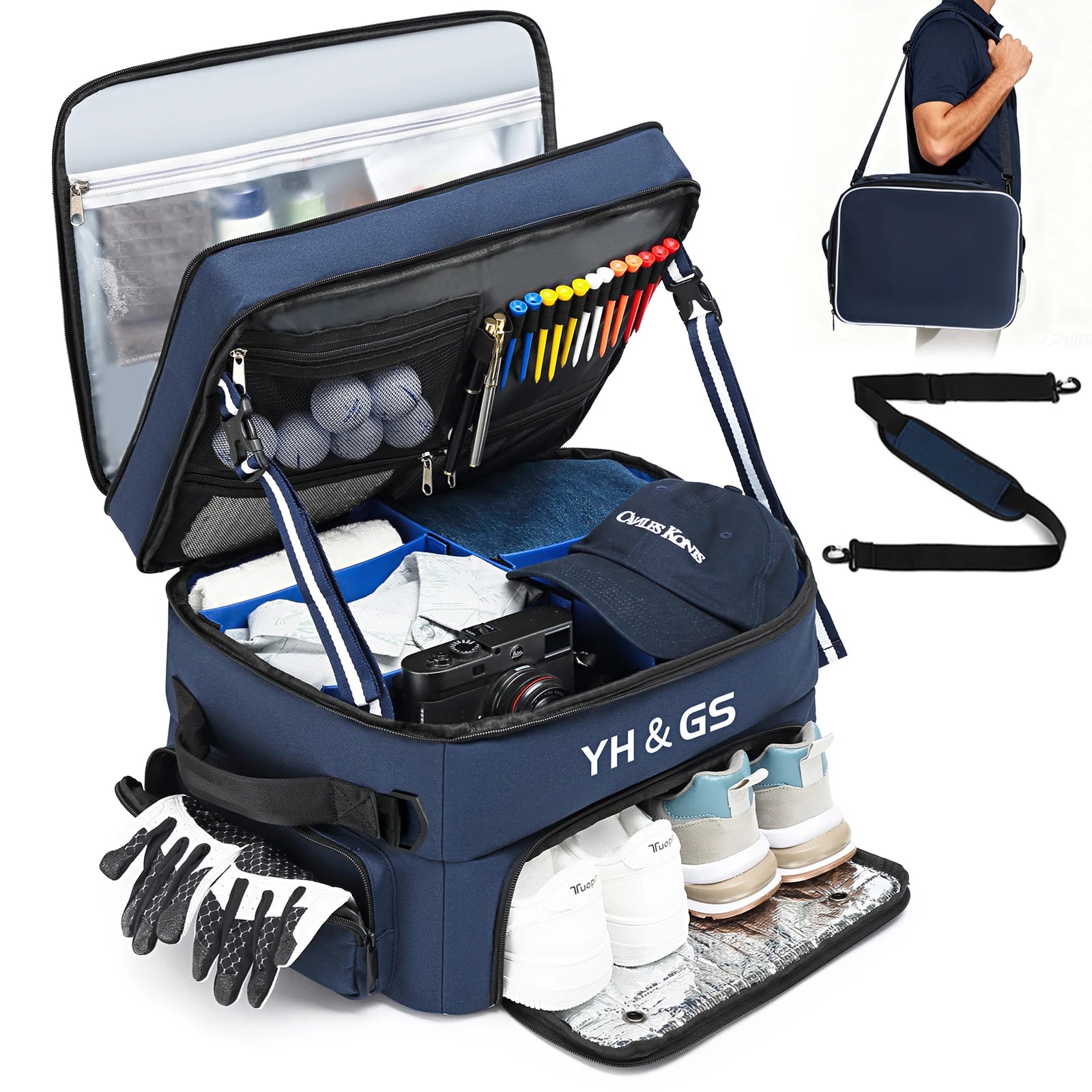 Golf Trunk Organizer with Shoe Compartment